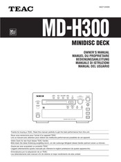Teac MD-H300 Bedienungsanleitung