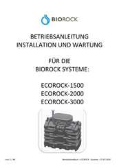 Biorock ECOROCK-2000 Betriebsanleitung, Installations- Und Wartungsanleitung
