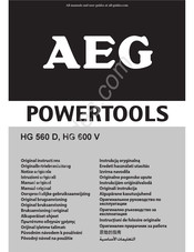 AEG POWERTOOLS HG 600 V Originalbetriebsanleitung