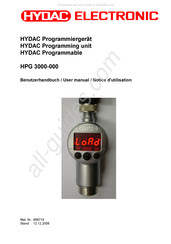 HYDAC ELECTRONIC HPG 3000-000 Benutzerhandbuch