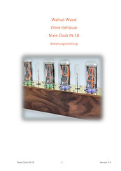 Nixie Clock IN-18 Blue Dream Bedienungsanleitung