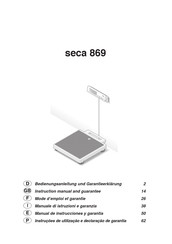 Seca 869 Bedienungsanleitung Und Garantieerklärung