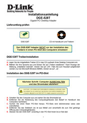 D-Link DGE-528T Installationsanleitung