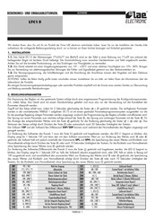 Lae Electronic LTC15 Bedienungs- Und Einbauanleitung
