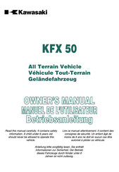 Kawasaki KFX 50 Betriebsanleitung