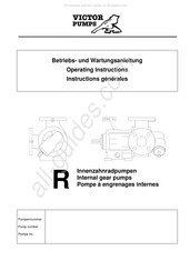 Victor Pumps R-Serie Betriebs- Und Wartungsanleitung