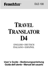 Franklin Travel Translator D4 Bedienungsanleitung