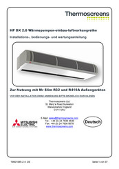 Mitsubishi Electric Thermoscreens HP2000 DX 2.0 PUZ-ZM140 Installations-, Bedienungs- Und Wartungsanleitung
