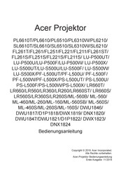 Acer PF-L500X Bedienungsanleitung