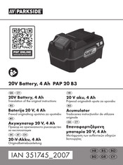 Parkside PAP 20 B3 Originalbetriebsanleitung