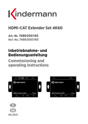 Kindermann 4K60 Audio Extraktor Inbetriebnahme- Und Bedienungsanleitung