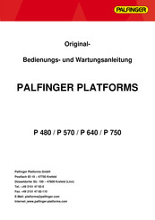 Palfinger P 750 Bedienungs- Und Wartungsanleitung
