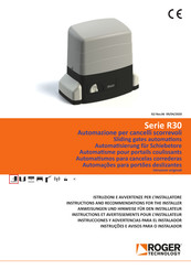 Roger Technology R30 Serie Anweisungen Und Hinweise Für Den Installateur