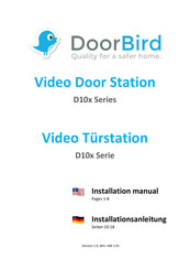 Doorbird D10 Serie Installationsanleitung