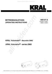 KRAL OMG 140 Betriebsanleitung