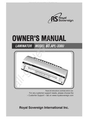 Royal Sovereign APL-330U Betriebsanleitung
