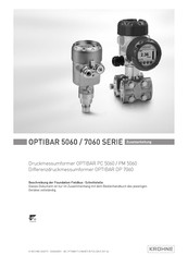 KROHNE OPTIBAR PM 5060 Zusatzanleitung