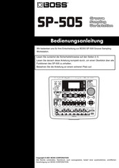 Boss SP-505 Groove Sampling Workstation Bedienungsanleitung