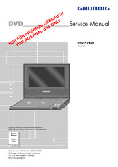 Grundig DVD-P 7850 Serviceanleitung