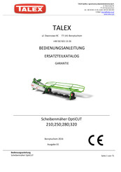 Talex OptiCUT 280 Bedienungsanleitung