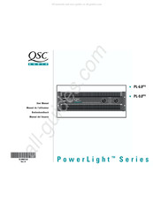 QSC Audio PowerLight PL-6.0 PFC Bedienhandbuch