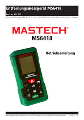 Mastech MS6418 Betriebsanleitung