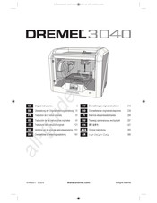 Dremel 3D40 FLEX Bersetzung Der Original Bedienungsanleitung