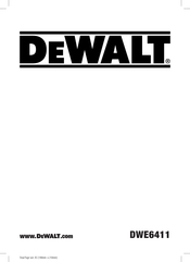 DeWalt DWE6411 Bersetzt Von Den Originalanweisungen