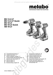 Metabo SB 18 LT Originalbetriebsanleitung