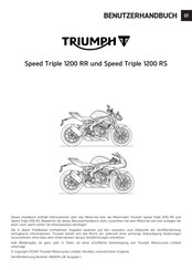 Triumph Speed Triple 1200 RR Benutzerhandbuch