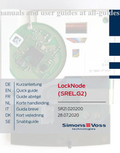 Simons Voss Technologies SREL.G2 Kurzanleitung