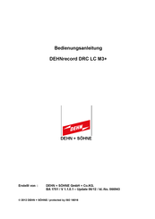 DEHN + SÖHNE DEHNrecord DRC LC M3+ Bedienungsanleitung