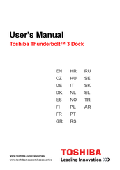 Toshiba Thunderbolt 3 Dock Bedienungsanleitung