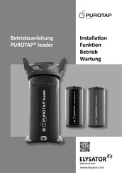 elysator PUROTAP leader Installation, Funktion, Betrieb, Service