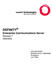 Lucent Technologies DEFINITY Enterprise Communications Server Bedienungsanleitung