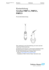 Endress+Hauser Cerabar PMP11 Kurzanleitung