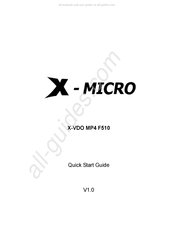 X-Micro XMP3T-F1G Schnellstartanleitung