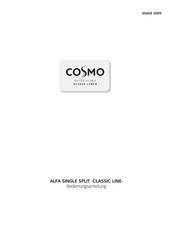 Cosmo ALFA classic-Serie Bedienungsanleitung