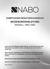 Nabo DBO 2900 Benutzerhandbuch