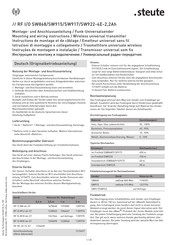 steute RF I/O SW915-4E-2,2Ah Montage- Und Anschlussanleitung