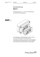 Endress+Hauser RIA15 Kurzanleitung