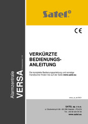 Satel versa 10 Verkürzte Bedienungsanleitung