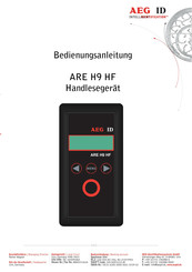 AEG ID ARE H9 HF Bedienungsanleitung