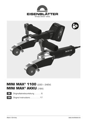 eisenblatter MINI MAX 1100 Originalbetriebsanleitung