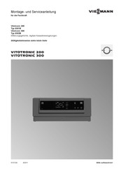 Viessmann Vitotronic 300 GW2B Montage- Und Serviceanleitung