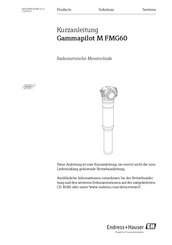Endress+Hauser Gammapilot M FMG60 Kurzanleitung