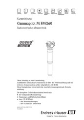 Endress+Hauser Gammapilot M FMG60 Kurzanleitung