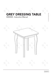 Beautify Grey Dressing Table Bedienungsanleitung