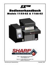 Sharp SX 1166-02 Bedienerhandbuch