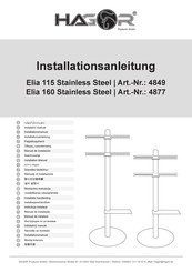 HAGOR Elia 115 Stainless Steel Installationsanleitung